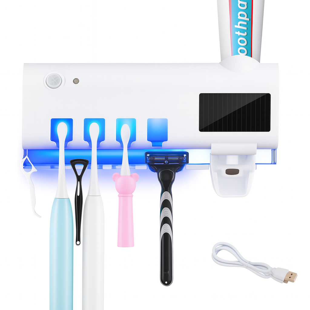 Porta Cepillo + Esterilizador UV 🔬🦷