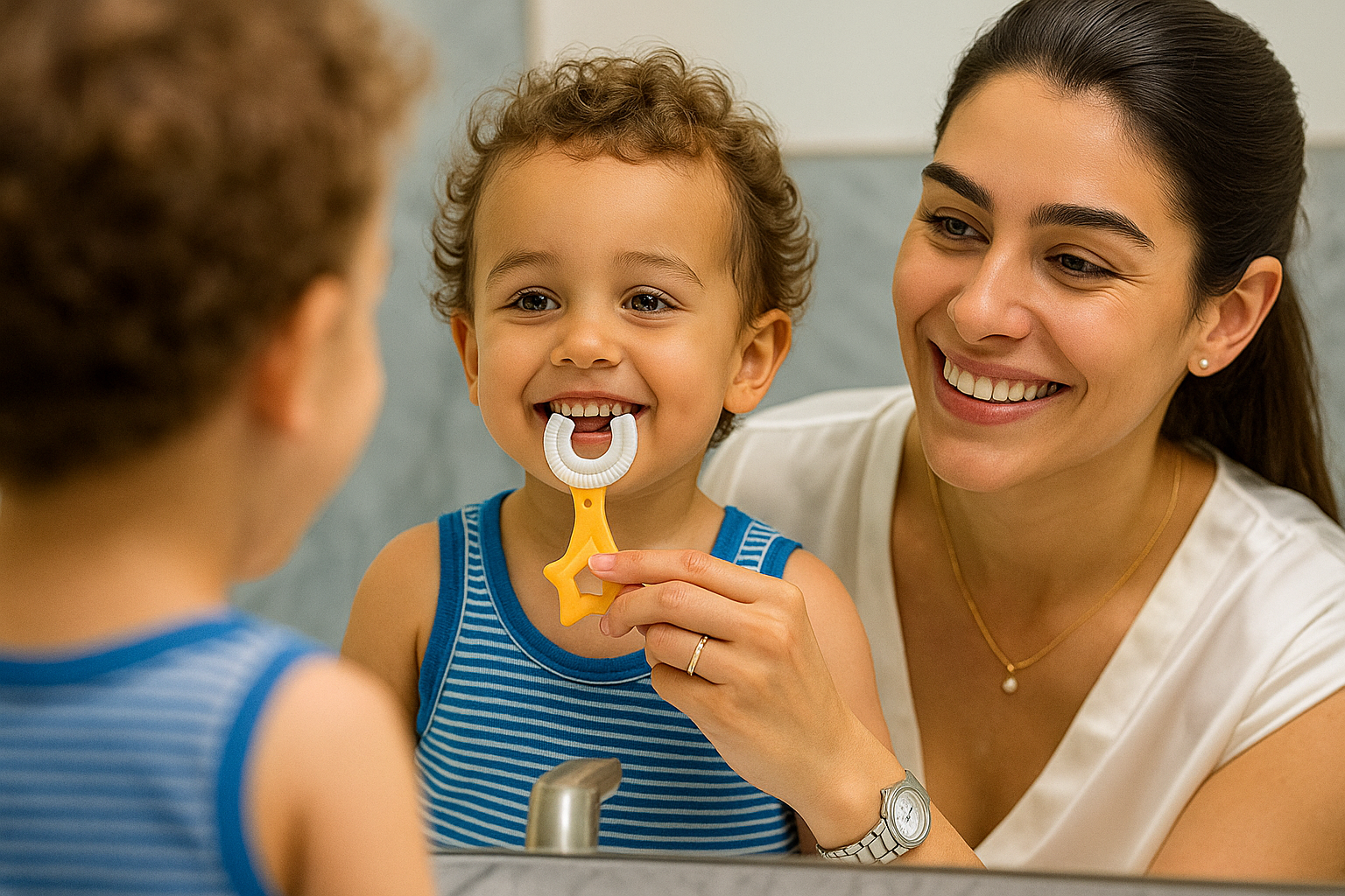 Cepillo Dental Infantil en Forma de U con Giro 360° 🦷🧒