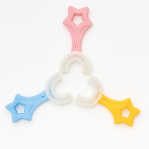 Cepillo Dental Infantil en Forma de U con Giro 360° 🦷🧒