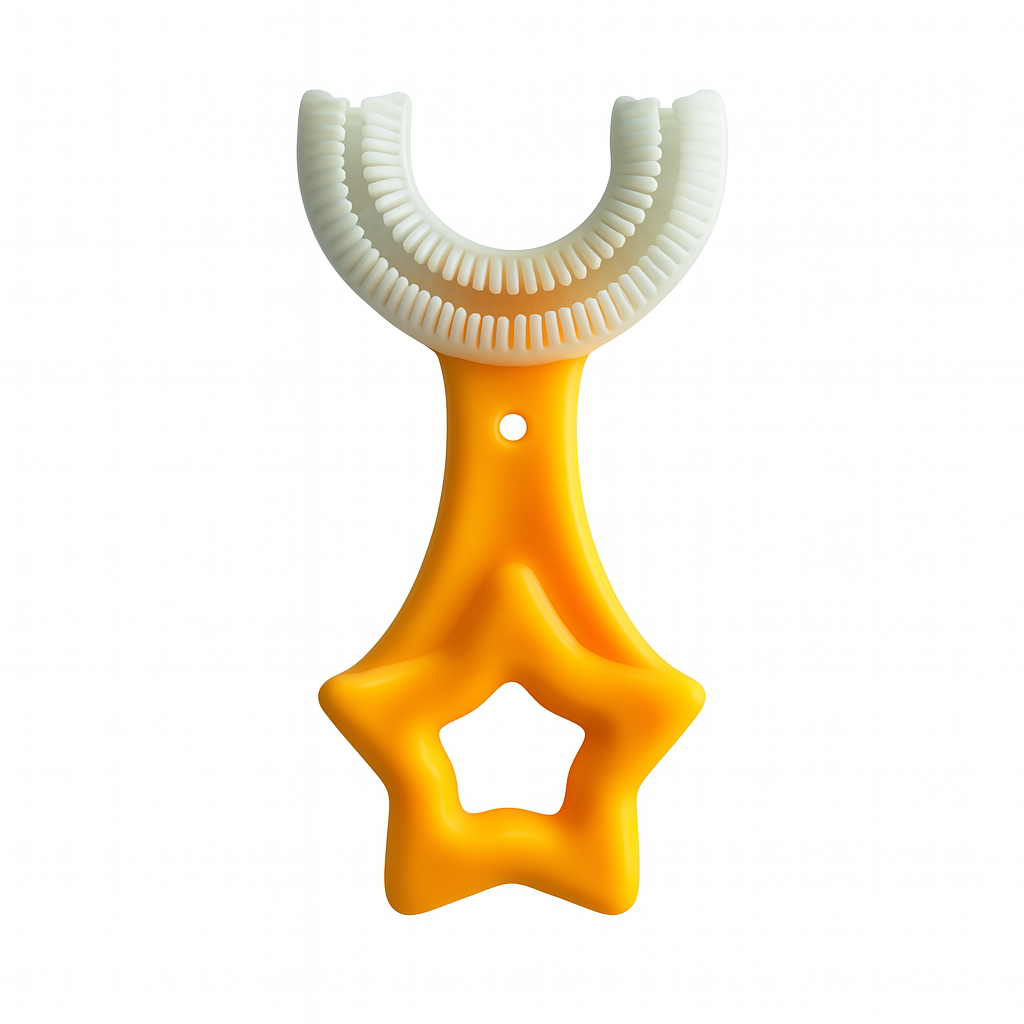 Cepillo Dental Infantil en Forma de U con Giro 360° 🦷🧒