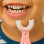 Cepillo Dental Infantil en Forma de U con Giro 360° 🦷🧒
