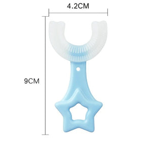 Cepillo Dental Infantil en Forma de U con Giro 360° 🦷🧒